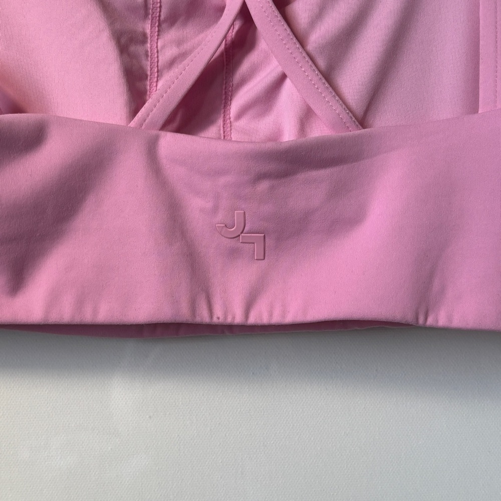 Pink Strappy Athletic Bralette with Double Back Straps - Picture 3 of 5